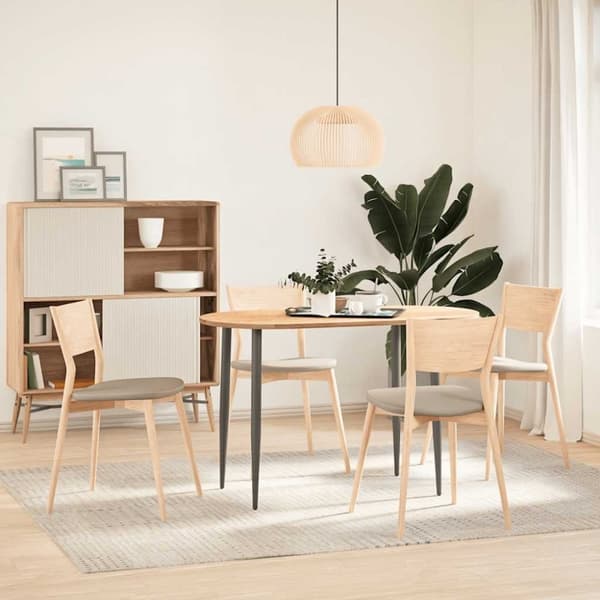 vidaXL Bordplate 120x60x2 cm oval heltre eik