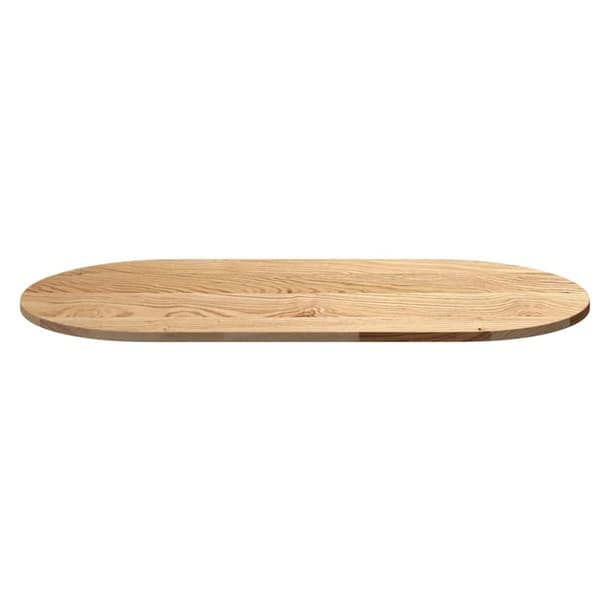 vidaXL Bordplate 120x60x2 cm oval heltre eik