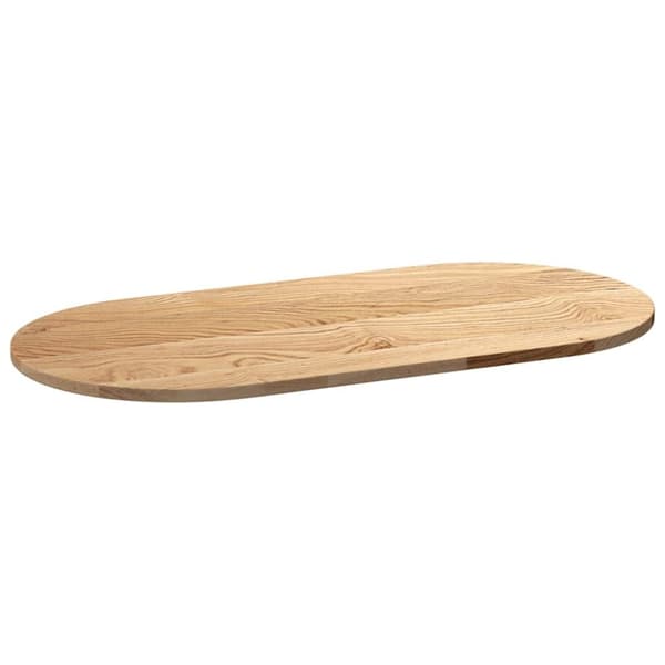 vidaXL Bordsskiva 100x50x2 cm massiv ek oval