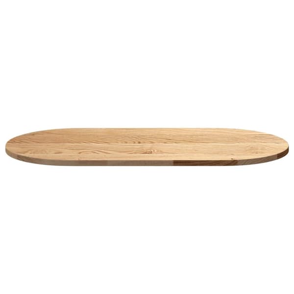 vidaXL Bordsskiva 100x50x2 cm massiv ek oval