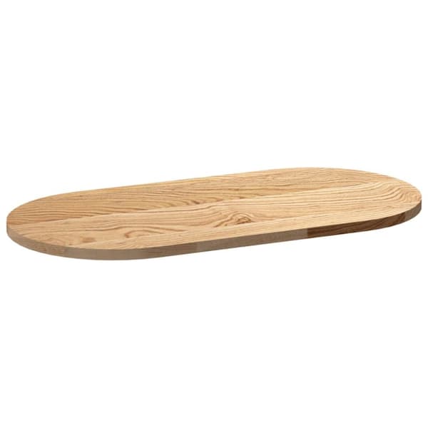 vidaXL bordplade 80x40x2 cm massivt egetræ oval
