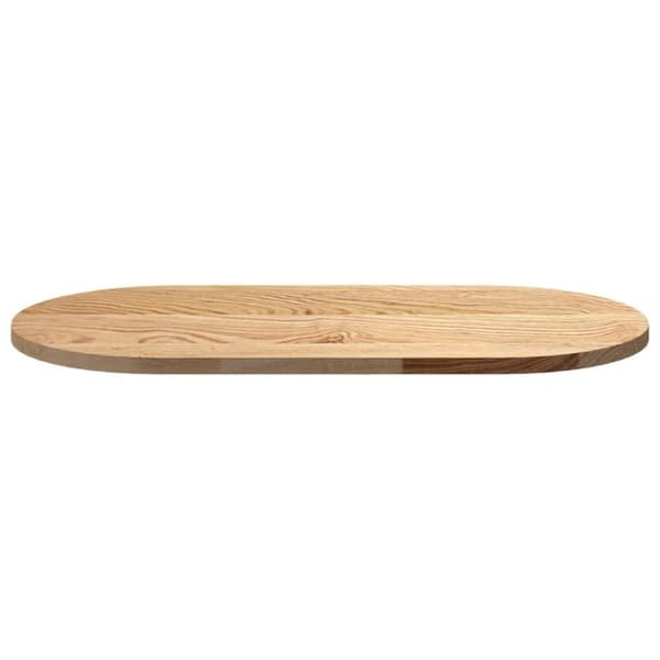 vidaXL bordplade 80x40x2 cm massivt egetræ oval
