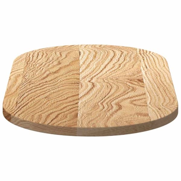 vidaXL bordplade 80x40x2 cm massivt egetræ oval