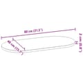 Miniatyrbillede 11 af 11: vidaXL bordplade 80x40x2 cm massivt egetræ oval
