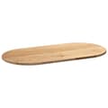 Miniatyrbillede 5 af 11: vidaXL bordplade 100x50x2 cm massivt egetræ oval