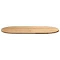 Miniatyrbillede 6 af 11: vidaXL bordplade 100x50x2 cm massivt egetræ oval
