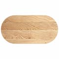 Miniatyrbillede 1 af 11: vidaXL bordplade 100x50x2 cm massivt egetræ oval