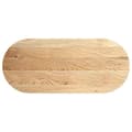 Miniatyrbillede 3 af 11: vidaXL bordplade 140x60x2 cm massivt egetræ oval