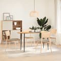 Miniatyrbillede 4 af 11: vidaXL bordplade 140x60x2 cm massivt egetræ oval