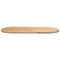 Miniatyrbillede 6 af 11: vidaXL bordplade 140x60x2 cm massivt egetræ oval