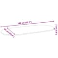 Miniatyrbillede 11 af 11: vidaXL bordplade 140x60x2 cm massivt egetræ oval