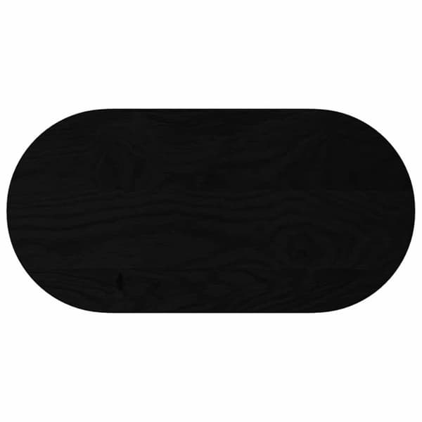 vidaXL Bordplate mørkebrun 80x40x2 cm oval heltre eik