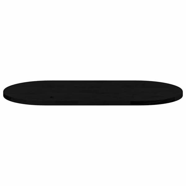 vidaXL Bordplate mørkebrun 80x40x2 cm oval heltre eik