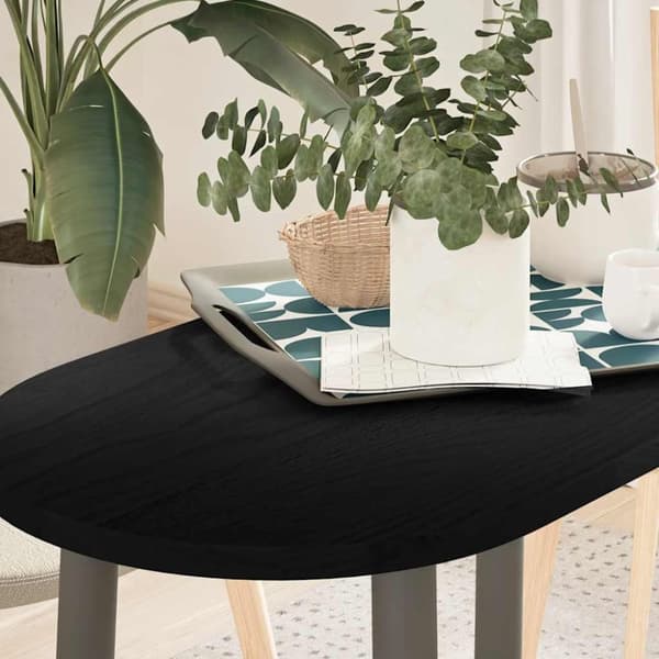 vidaXL Bordplate mørkebrun 80x40x2 cm oval heltre eik