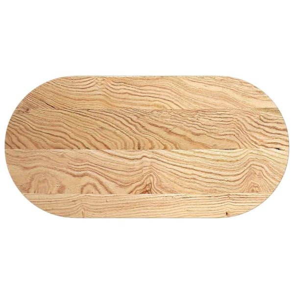 vidaXL Bordplate 100x50x4 cm oval heltre eik