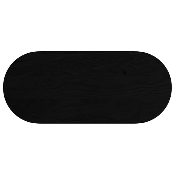 vidaXL Bordsskiva mörkbrun 140x60x4 cm massiv ek oval
