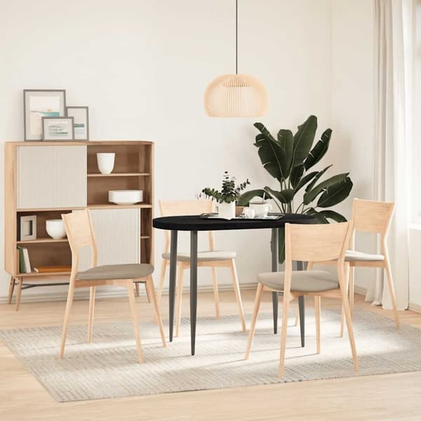 vidaXL bordplade 100x50x4 cm massivt egetræ oval mørkebrun