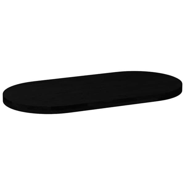 vidaXL bordplade 100x50x4 cm massivt egetræ oval mørkebrun