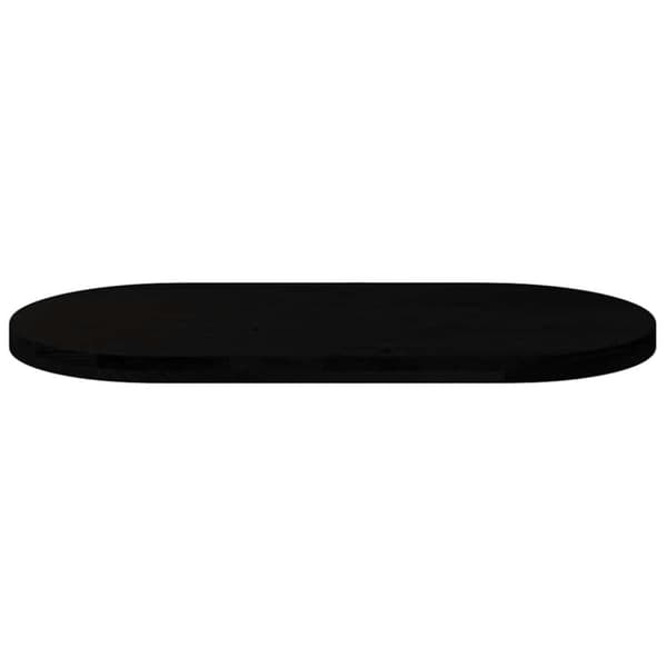 vidaXL bordplade 100x50x4 cm massivt egetræ oval mørkebrun