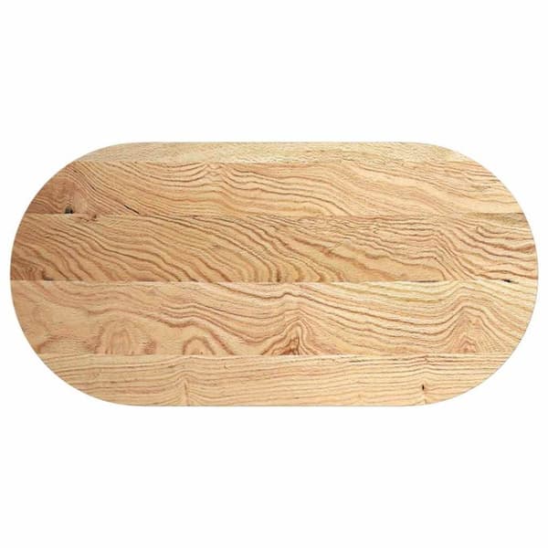 vidaXL Pöytälevy 120x60x4 cm Massiivipuutammea Ovaali