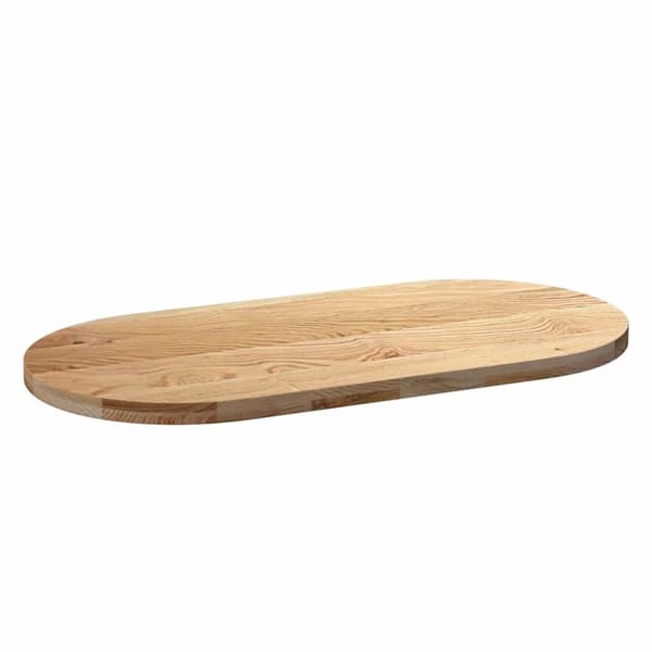 vidaXL Pöytälevy 120x60x4 cm Massiivipuutammea Ovaali