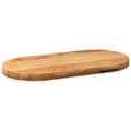 Miniatyrbillede 5 af 11: vidaXL bordplade 80x40x4 cm massivt egetræ oval lysebrun