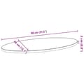 Miniatyrbillede 11 af 11: vidaXL bordplade 80x40x2 cm massivt egetræ oval mørkebrun