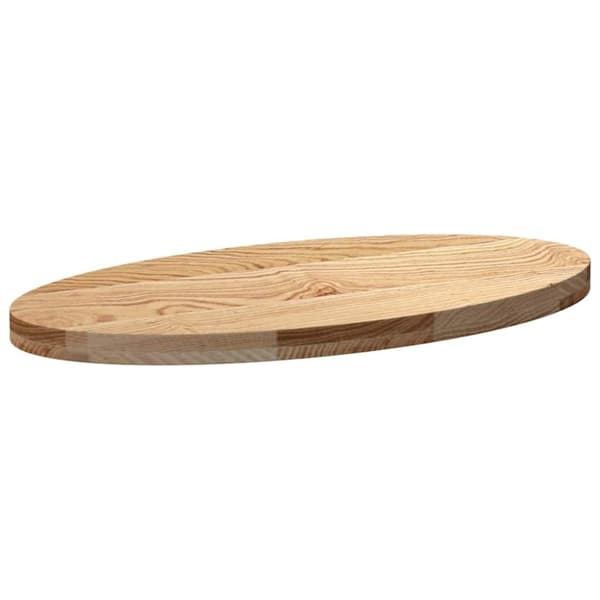 vidaXL Bordsskiva 80x40x4 cm massiv ek oval