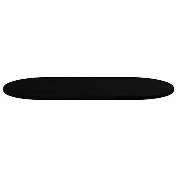 vidaXL Bordplate mørkebrun 100x50x2 cm oval heltre eik