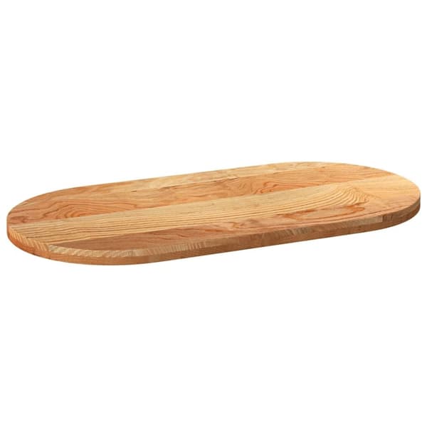 vidaXL Pöytälevy Vaaleanruskea 120x60x4 cm Massiivipuu Tammi Soikea