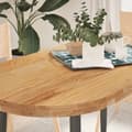 Pikkukuva 2 / 11: vidaXL Pöytälevy Vaaleanruskea 120x60x4 cm Massiivipuu Tammi Soikea