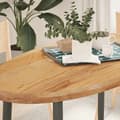 Pikkukuva 2 / 11: vidaXL Pöytälevy Vaaleanruskea 120x60x4 cm Massiivipuu Tammi Soikea