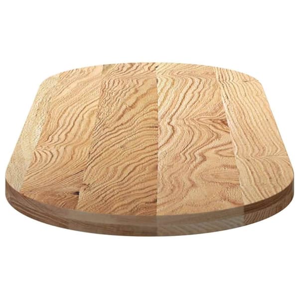 vidaXL bordplade 140x60x4 cm massivt egetræ oval