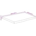 Miniatyrbillede 9 af 9: vidaXL bordplade 50x40x2,5 cm naturlig kant massivt mangotræ