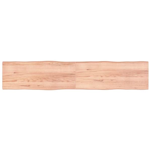 Bordsskiva ljusbrun 200x40x(2-4) cm massivt trä levande kant