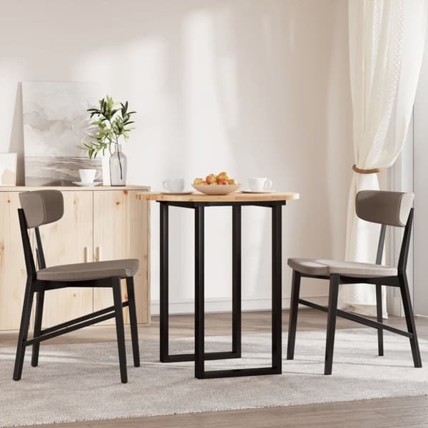 vidaXL bordplade Ø70x2 cm rund massivt akacietræ