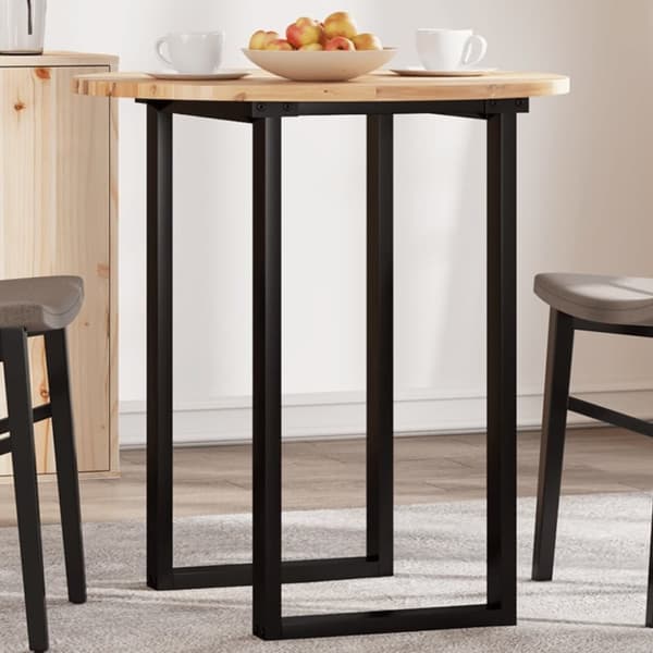 vidaXL bordplade Ø70x2 cm rund massivt akacietræ