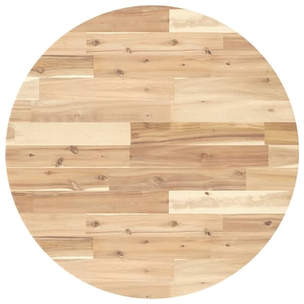 vidaXL Bordplate rund Ø70x2 cm heltre akasie