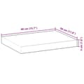 Miniatyrbilde 10 av 10: vidaXL Bordplate 40x30x4 cm rektangulær heltre akasie