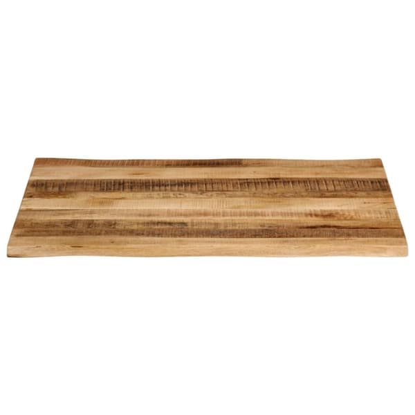 vidaXL bordplade 110x80x3,8 cm naturlig kant massivt ru mangotræ