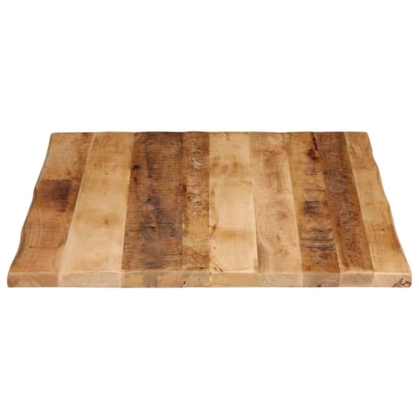 vidaXL bordplade 110x80x3,8 cm naturlig kant massivt ru mangotræ