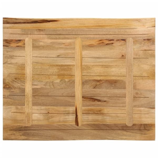 vidaXL bordplade 110x80x3,8 cm naturlig kant massivt ru mangotræ