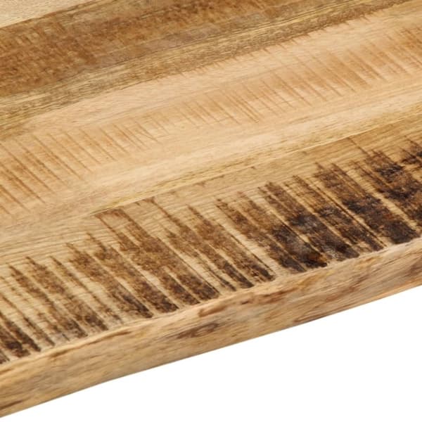 vidaXL bordplade 110x80x3,8 cm naturlig kant massivt ru mangotræ