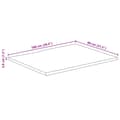 Miniatyrbillede 9 af 9: vidaXL bordplade 100x80x3,8 cm naturlig kant massivt ru mangotræ