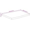 Miniatyrbilde 9 av 9: vidaXL Bordplate 70x40x2,5 cm naturlig kant heltre mango