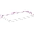 Miniatyrbillede 9 af 9: vidaXL bordplade 100x40x2,5 cm naturlig kant massivt mangotræ