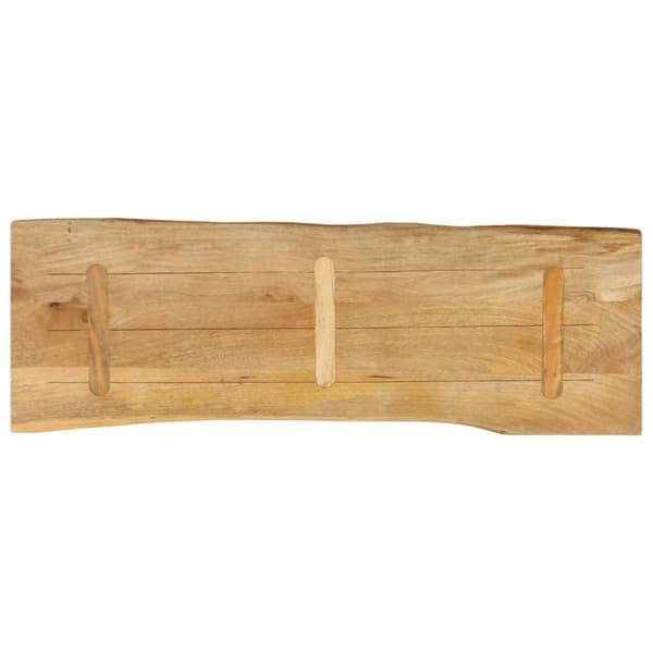 vidaXL Bordplate 110x40x2,5 cm naturlig kant heltre mango