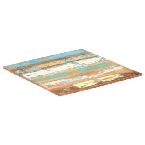 Fyrkantig bordsskiva 80x80 cm 15-16 mm massivt återvunnet trä