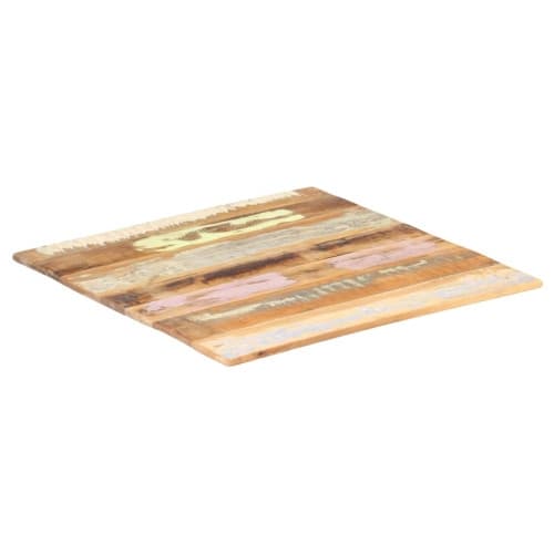 Fyrkantig bordsskiva 70x70 cm 15-16 mm massivt återvunnet trä