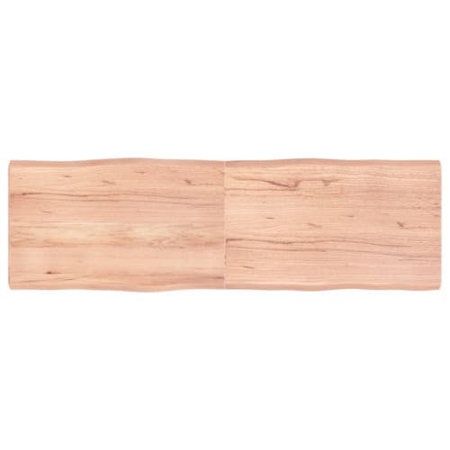 Bordsskiva ljusbrun 160x50x(2-6) cm massivt trä levande kant